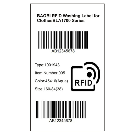 Baobi RFID Washing Label for Clothes BLA1700 Series